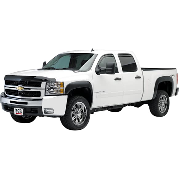 751194 Front and Rear, Driver and Passenger Side Fender Flares, Lightly Textured Black Rugged Look Series
