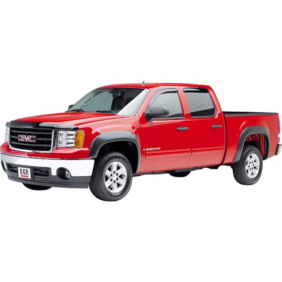 751514 Front and Rear, Driver and Passenger Side Fender Flares, Lightly Textured Black Rugged Look Series