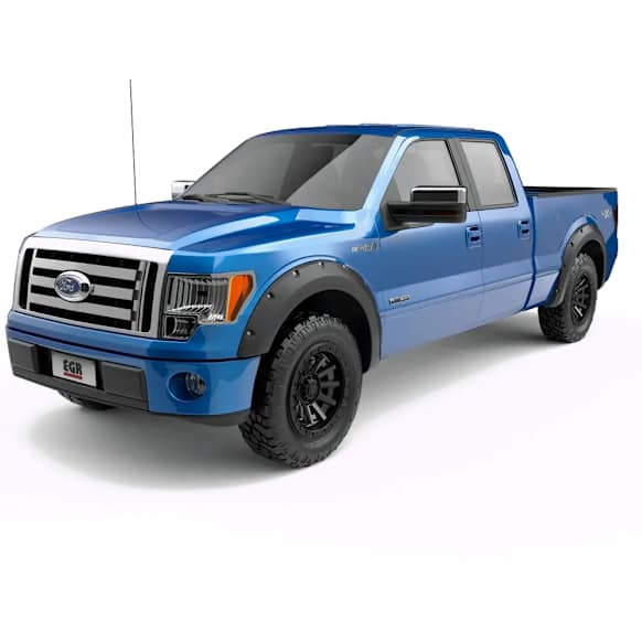 2010 Ford F-150 - Front and Rear, Driver and Passenger Side, Fender Flares, 78.8 in. Bed, 2-Door, Standard Cab Pickup, Black