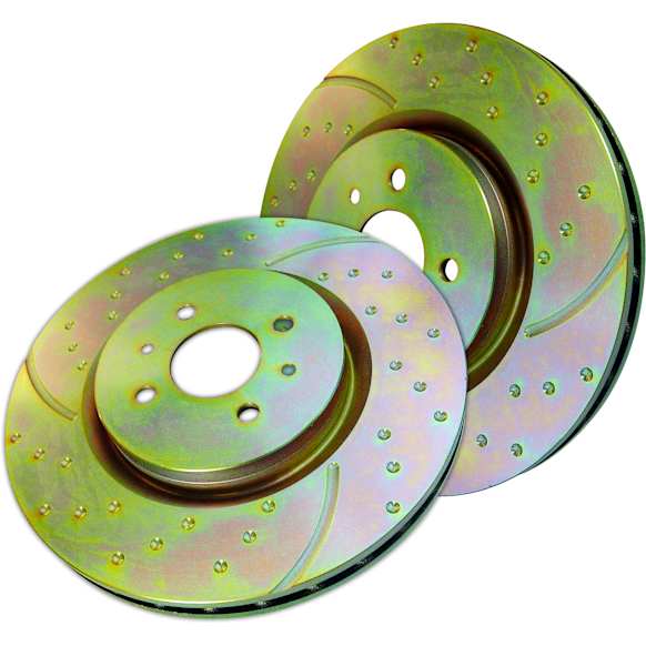 GD609 Front Brake Disc, Dimpled and Slotted, 5 Lugs, 279.91 mm,, GD Sport Slotted And Dimpled