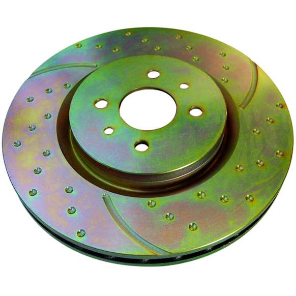 GD7540 Front Brake Disc, Dimpled and Slotted, 6 Lugs, 297.18 mm,, GD Sport Slotted And Dimpled