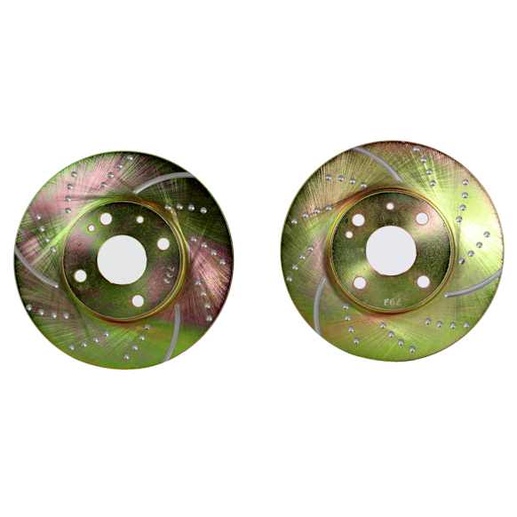 GD799 Front Brake Disc, Dimpled and Slotted, 4 Lugs, 254.76 mm,, GD Sport Slotted And Dimpled