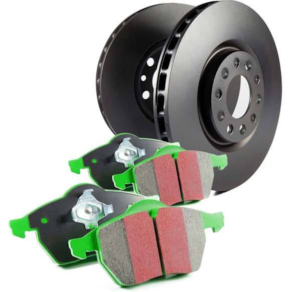 1994 Volvo 940 - Front Brake Disc and Pad Kit, Plain Surface, 5 Lugs, Aramid Fiber, Fmsi Pad No. D492, 280 mm Dia., Bendix Front Caliper, S11 Greenstuff 2000 Pad and RK Premium Rotors