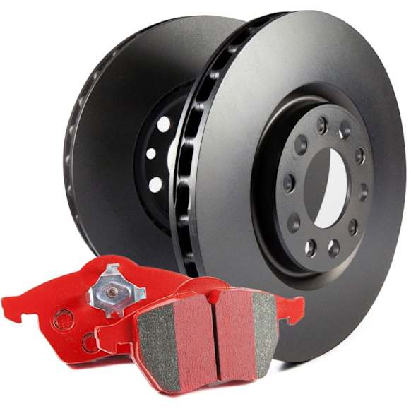 S12KR1465 Rear Brake Disc and Pad Kit, Plain Surface 5 Lugs Aramid Fiber Ceramic S12 Redstuff Ceramic Pad and RK Premium Rotors