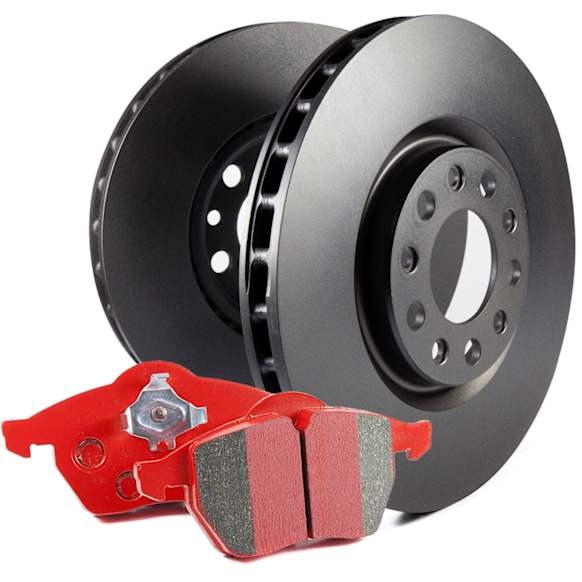 S12KR1513 Rear Brake Disc and Pad Kit, Plain Surface 5 Lugs Aramid Fiber Ceramic S12 Redstuff Ceramic Pad and RK Premium Rotors