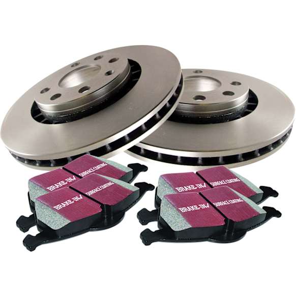 1997 Volvo S90 - Front Brake Disc and Pad Kit, Plain Surface, 5 Lugs, 279.4 mm, Aramid Fiber, S1 Ultimax2 Pad and RK Premium Rotors