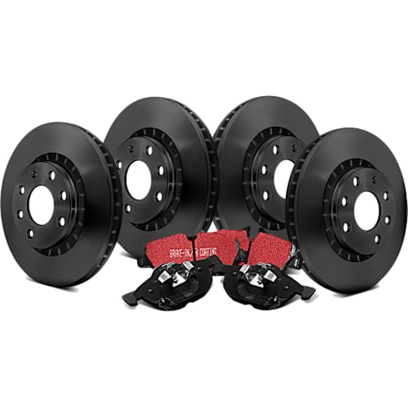 S20K1078 Front and Rear Brake Disc and Pad Kit, Plain Surface 5 Lugs Aramid Fiber S20 Ultimax2 Pad and RK Premium Rotors