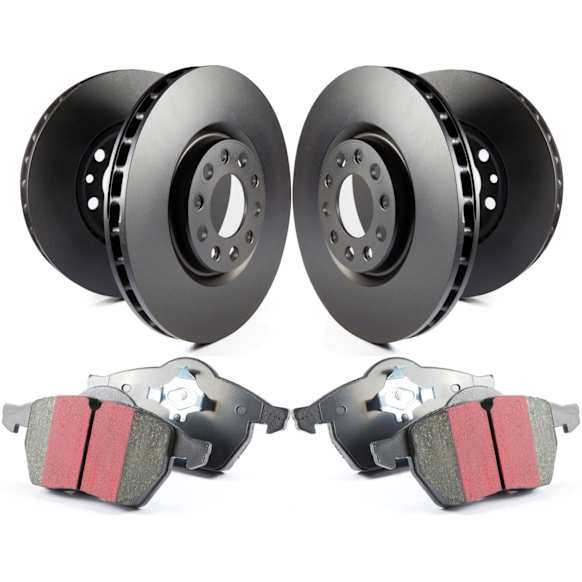 S20K1685 Front and Rear Brake Disc and Pad Kit, Plain Surface 5 Lugs Aramid Fiber S20 Ultimax2 Pad and RK Premium Rotors
