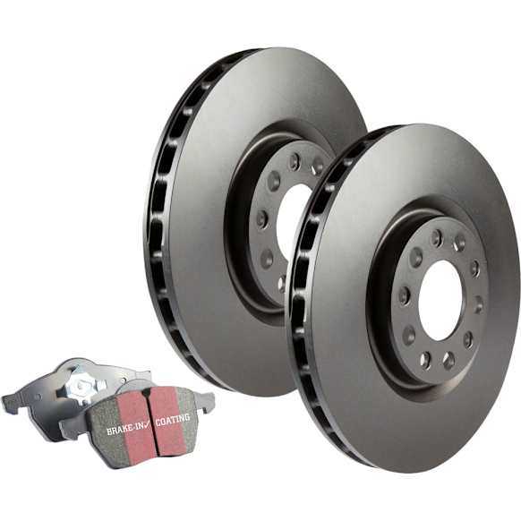 S20K2097 Front and Rear Brake Disc and Pad Kit, Plain Surface 5 Lugs 321.06 mm and 314.96 mm Aramid Fiber S20 Ultimax2 Pad and RK Premium Rotors