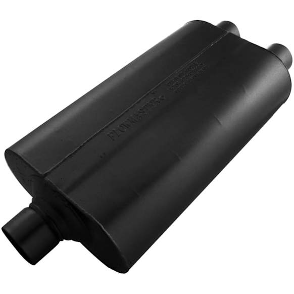 525552 Super 50 Muffler - 2.50 Center In, 2.25 Dual Out - Mild Sound