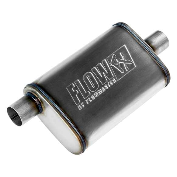 71225 Muffler, Natural, 2.25 Offset In/2.25 Center Out, Clamp On
