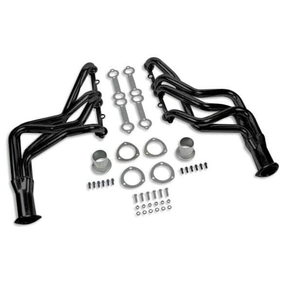 11100FLT Headers Long Tube, Painted Black, Made of Steel