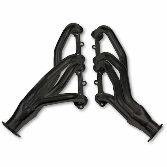 11108FLT Headers Shorty, Painted Black, Made of Steel