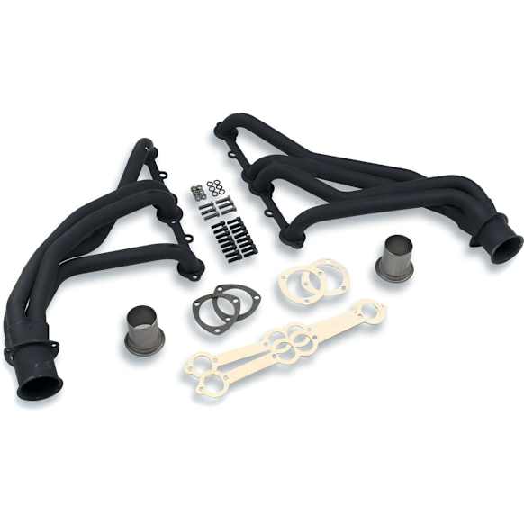 11500FLT Headers Long Tube, Painted Black, Made of Steel