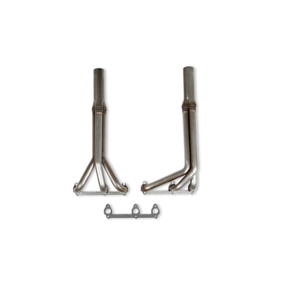 11585FLT Headers Upright, Natural, Made of 409 Stainless Steel