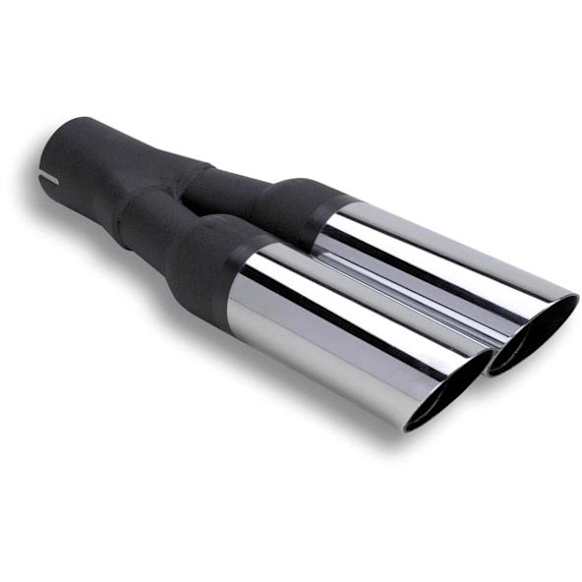 59905FLT Universal, Terminator Series Exhaust Tip - Polished Triple Chrome Steel Dual  Sold individually