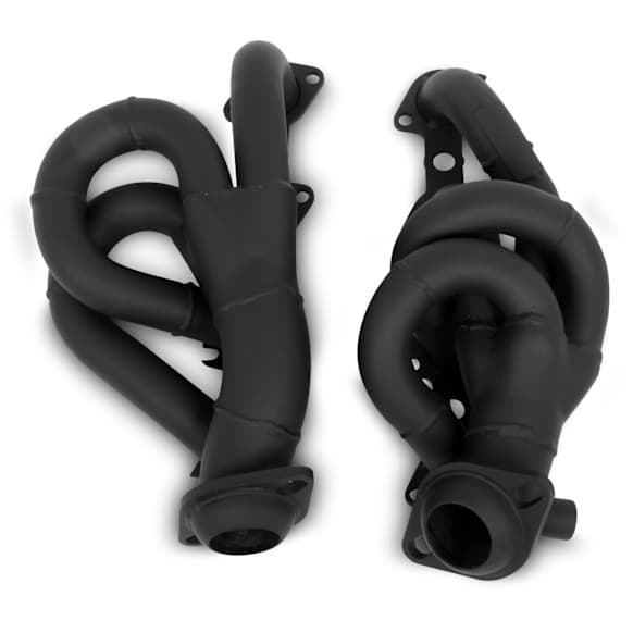 91670FLT Headers Shorty, Painted Black, Made of Steel