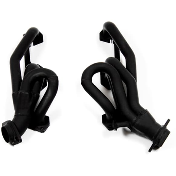 91940FLT Headers Shorty, Painted Black, Made of Steel