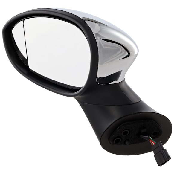 2016 Fiat 500 E - Driver Side Mirror,  Type 1, Power Adjust, Heated, Chrome, Manual Folding, No Signal Light, With Blind Spot Glass, No Memory, No Puddle Light, No Auto-Dimming, Hatchback