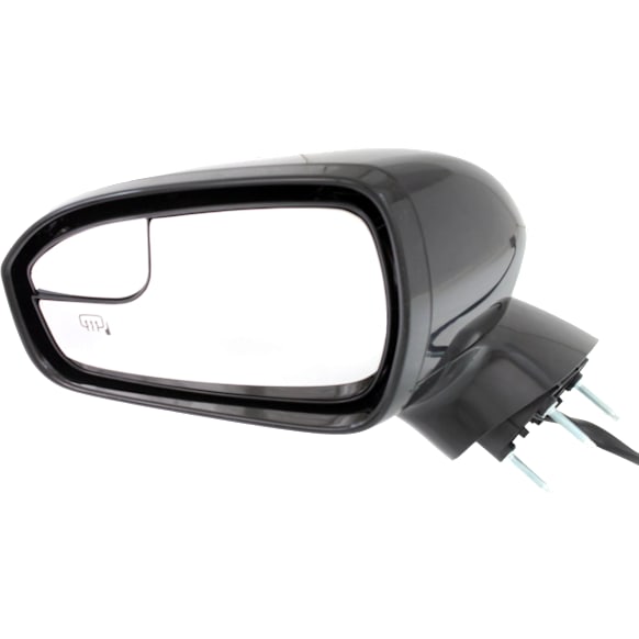 2013-2014 Ford Fusion - Driver Side Mirror, Power Adjust, Heated, Manual Folding, Paintable, In-housing Signal Light, No Memory, With Puddle Light, No Auto-Dimming, With Blind Spot Glass