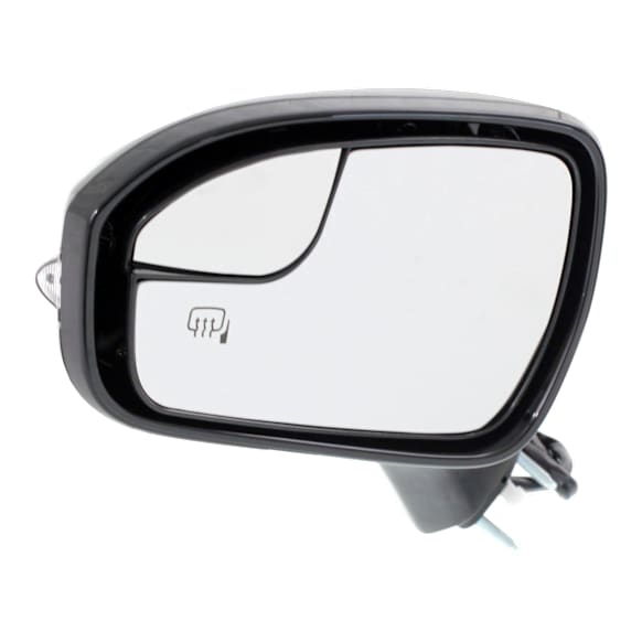 2013 Ford Fusion SE - Driver Side Mirror, Power Adjust, Heated, Paintable, Manual Folding, In-housing Signal Light, With Blind Spot Glass, With Memory, With Puddle Light, No Auto-Dimming