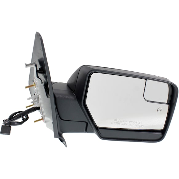 2007-2017 Ford Expedition - Passenger Side Non-Towing Mirror, Power, Manual Folding, Heated, Textured Black, No Signal Light, No Memory, With Puddle Light, No Auto-Dimming, With Blind Spot Glass