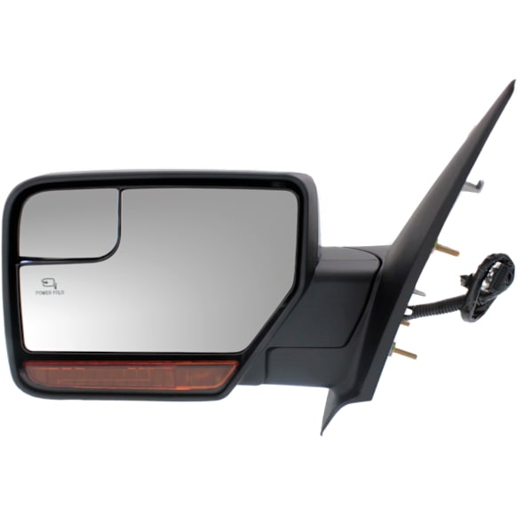 2014 Ford Expedition - Driver Side Mirror, Power Adjust, Heated, Chrome, Power Folding, In-housing Signal Light, With Blind Spot Glass, With Memory, With Puddle Light, No Auto-Dimming
