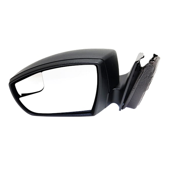 2012 Ford Focus SE - Driver Side Mirror, 4-Door, Power Adjust, Non-Heated, Textured Black, Manual Folding, No Signal Light, With Blind Spot Glass, No Memory, No Puddle Light, No Auto-Dimming, Sedan