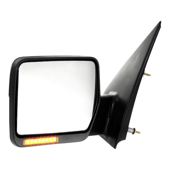 2004-2006 Ford F-150 - Driver Side Mirror, Power Adjust, Heated, Manual Folding, Textured Black, In-housing Signal Light, No Memory, No Puddle Light, No Auto-Dimming, No Blind Spot Feature