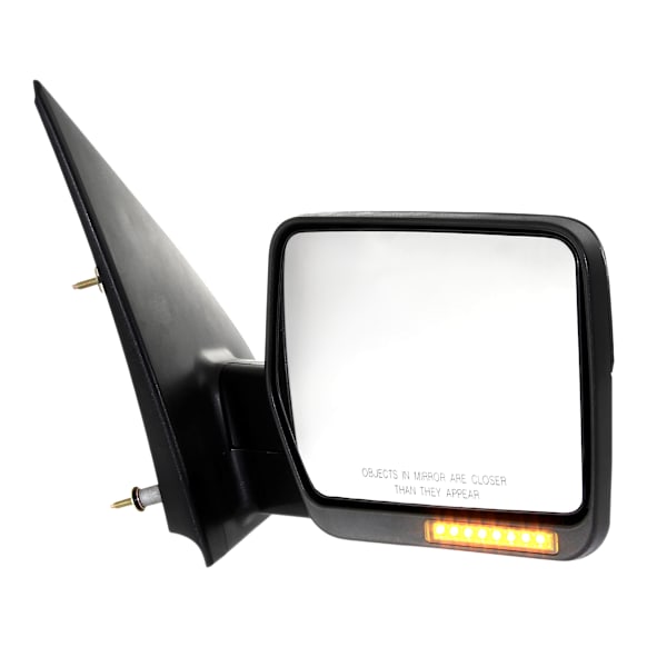 2004-2006 Ford F-150 - Passenger Side Mirror, Power Adjust, Heated, Manual Folding, Textured Black, In-housing Signal Light, No Memory, No Puddle Light, No Auto-Dimming, No Blind Spot Feature