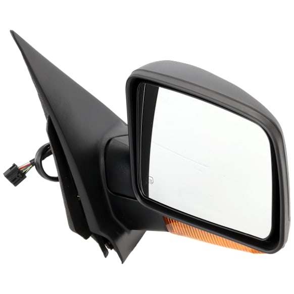Passenger Side Mirror, Non-Towing, Power, Manual Folding, Heated, Textured Black, In-housing Signal Light, No Memory, With Puddle Light, No Auto-Dimming, No Blind Spot Feature