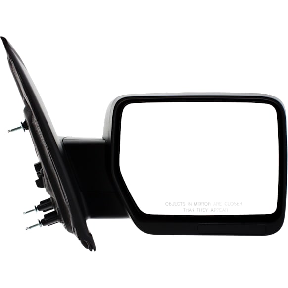 2010 Ford F-150 XL - Passenger Side Mirror, Power Adjust, Non-Heated, Textured Black, Manual Folding, No Signal Light, No Blind Spot Feature, No Memory, No Puddle Light, No Auto-Dimming, Crew Cab Pickup