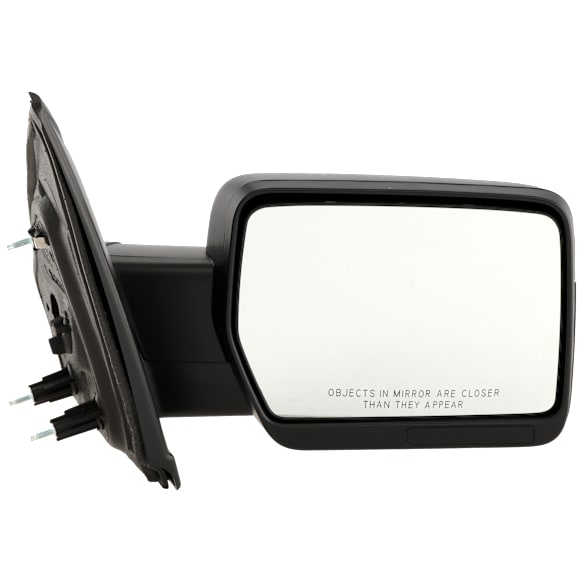 2010 Ford F-150 FX4 - Passenger Side Mirror, Manual Adjust, Non-Heated, Textured Black, Manual Folding, No Signal Light, No Blind Spot Feature, No Memory, No Puddle Light, No Auto-Dimming