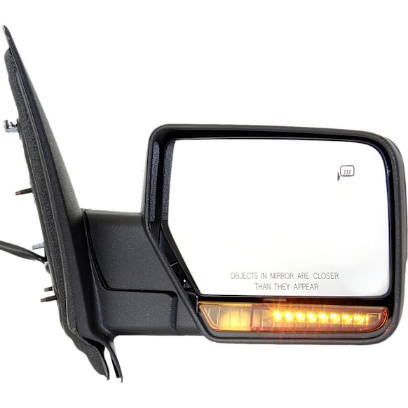 2017 Ford Expedition Max Platinum - Passenger Side Mirror, Power Adjust, Heated, Textured Black, Manual Folding, In-housing Signal Light, No Blind Spot Feature, With Memory, With Puddle Light, No Auto-Dimming