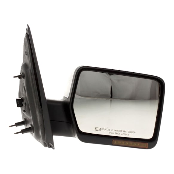 2007 Ford F-150 XLT - Passenger Side Mirror, Power Adjust, Heated, Chrome, Manual Folding, In-housing Signal Light, No Blind Spot Feature, No Memory, No Puddle Light, No Auto-Dimming