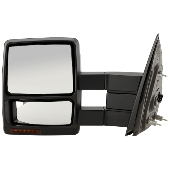 2014 Ford F-150 - Driver Side Towing Mirror, Power Adjust, Heated, Paintable, Manual Folding, In-housing Signal Light, With Blind Spot Glass, With Memory, With Puddle Light, No Auto-Dimming