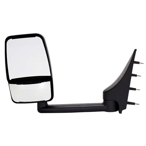 4-bolt mount, Driver Side Towing Mirror, Manual Adjust, Non-Heated, Manual Folding, Paintable, No Signal Light, No Memory, No Puddle Light, No Auto-Dimming, No Blind Spot Feature