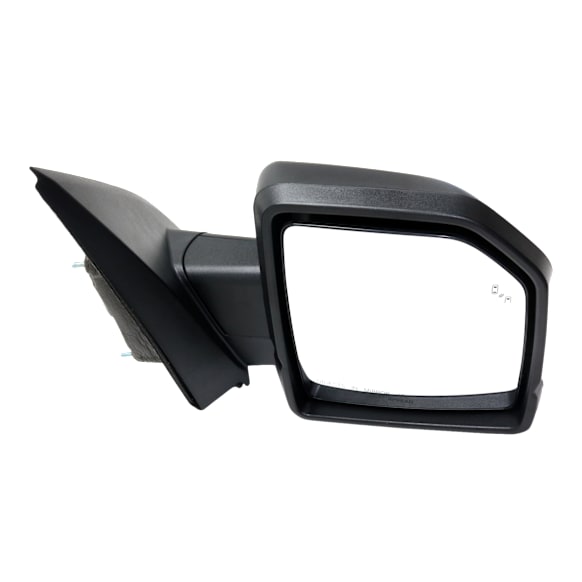 2016 Ford F-150 Lariat - Passenger Side Mirror, Power Adjust, Heated, Textured Black, Manual Folding, In-housing Signal Light, With Blind Spot Detection in Glass, No Memory, With Puddle Light, No Auto-Dimming, Extended Cab Pickup