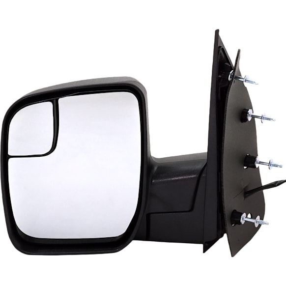 2012 Ford E-150 - Driver Side Mirror, Power, Non-Heated, Textured Black, Manual Folding, No Signal Light, No Blind Spot Feature, No Memory, No Puddle Light, No Auto-Dimming