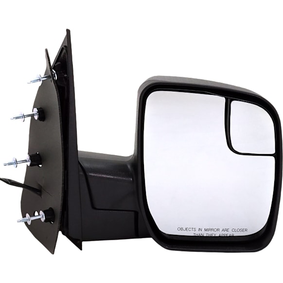 2010 Ford E-150 - Passenger Side Mirror, Power, Non-Heated, Textured Black, Manual Folding, No Signal Light, No Blind Spot Feature, No Memory, No Puddle Light, No Auto-Dimming