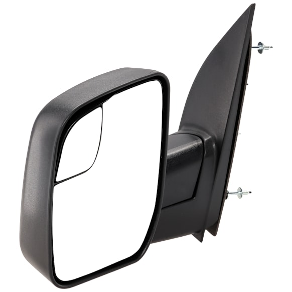 2011 Ford E-250 Base - Driver Side Mirror, Manual Adjust, Non-Heated, Textured Black, Manual Folding, No Signal Light, No Blind Spot Feature, No Memory, No Puddle Light, No Auto-Dimming