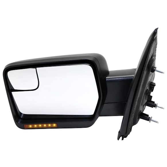 Driver Side Mirror, Power Adjust, Heated, Manual Folding, Textured Black, In-housing Signal Light, No Memory, No Puddle Light, No Auto-Dimming, With Blind Spot Glass