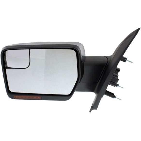 Driver Side Mirror, Power Adjust, Heated, Manual Folding, Chrome, In-housing Signal Light, With Memory, No Puddle Light, No Auto-Dimming, With Blind Spot Glass