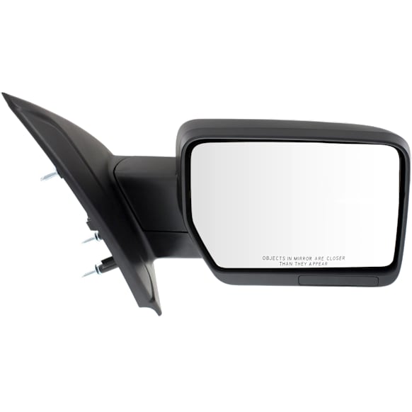 2014 Ford F-150 - Passenger Side Mirror, Power Adjust, Non-Heated, Textured Black, Manual Folding, No Signal Light, No Blind Spot Feature, No Memory, No Puddle Light, No Auto-Dimming