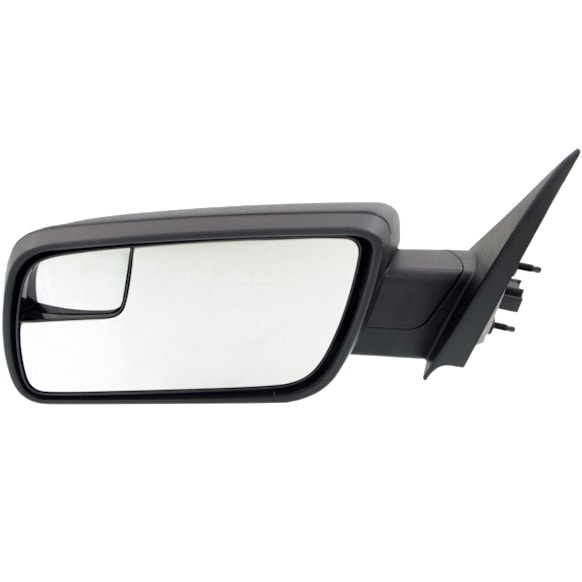 2014 Ford Flex - Driver Side Mirror, Power Adjust, Non-Heated, Textured Black, Manual Folding, No Signal Light, With Blind Spot Glass, No Memory, No Puddle Light, No Auto-Dimming
