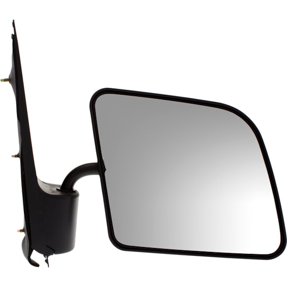 2001 Ford E-250 Econoline Base - Passenger Side Mirror, Manual Adjust, Non-Heated, Textured Black, Manual Folding, No Signal Light, No Blind Spot Feature, No Memory, No Puddle Light, No Auto-Dimming