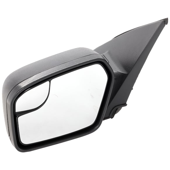 2012 Ford Fusion S - Driver Side Mirror, Power Adjust, Non-Heated, Textured Black, Non-Folding, No Signal Light, With Blind Spot Glass, No Memory, No Puddle Light, No Auto-Dimming