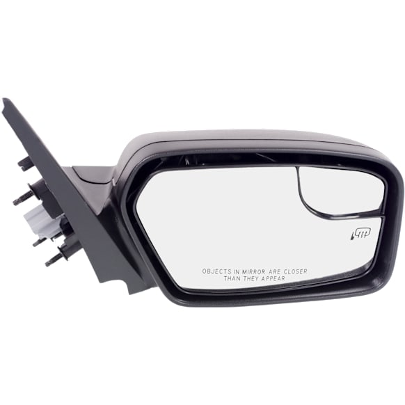 2012 Ford Fusion SE - Passenger Side Mirror, Power Adjust, Heated, Textured Black, Non-Folding, No Signal Light, With Blind Spot Glass, No Memory, With Puddle Light, No Auto-Dimming