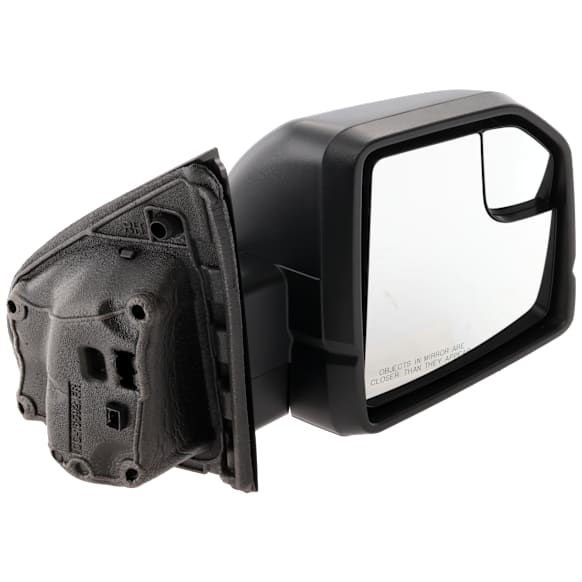 Passenger Side Non-Towing Mirror, Manual Adjust, Non-Heated, Non-Electric, Textured Black, No Signal Light, Memory and Puddle Light, with Auto-Dimming, Blind Spot Glass, and Temp Sensor, XL Model