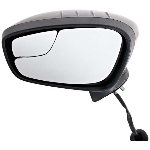 2011-2019 Ford Fiesta - Driver Side Mirror, Power, Manual Folding, Non-Heated, Paintable, No Signal Light, No Memory, No Puddle Light, No Auto-Dimming, With Blind Spot Glass